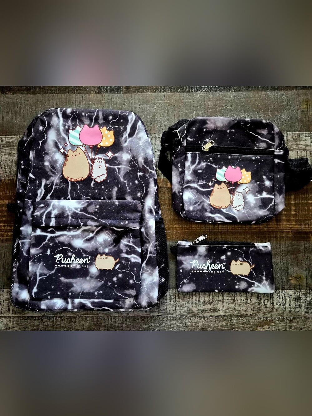 3pc Kitty Cat Backpack, Lunch Bag, Pencil Case Set! Canvas & Sturdy BRAND NEW!!